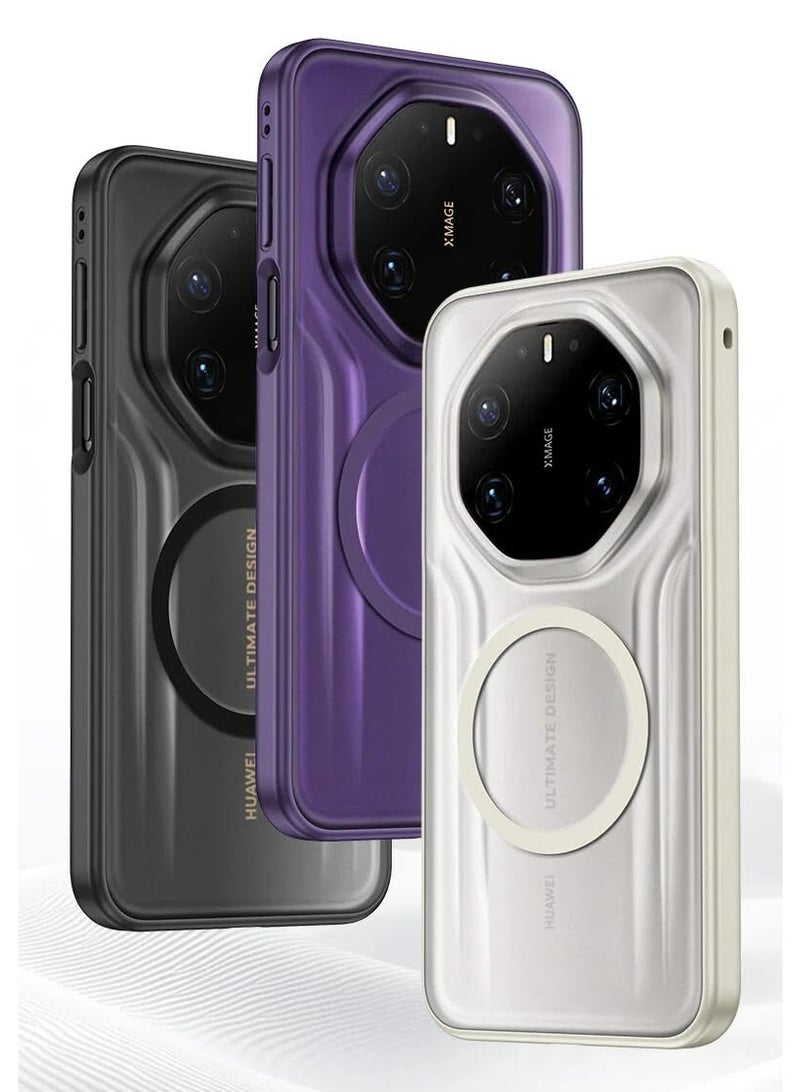 Magnetic Case for Huawei Mate 80 RS Ultimate 5G 【Support Wireless Charging】 Translucent Frosted Matte Case Anti-Fingerprint Airbag Protection PC+TPU Shockproof Cover - Image 3